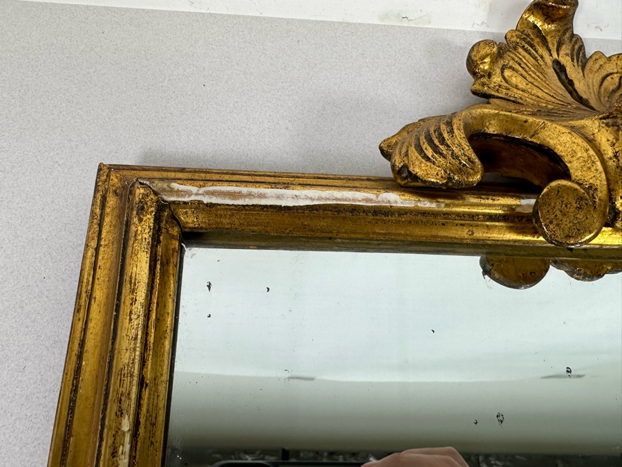 Vintage Gilt Wooden Wall Mirror 17 X 26 [Photo 4]