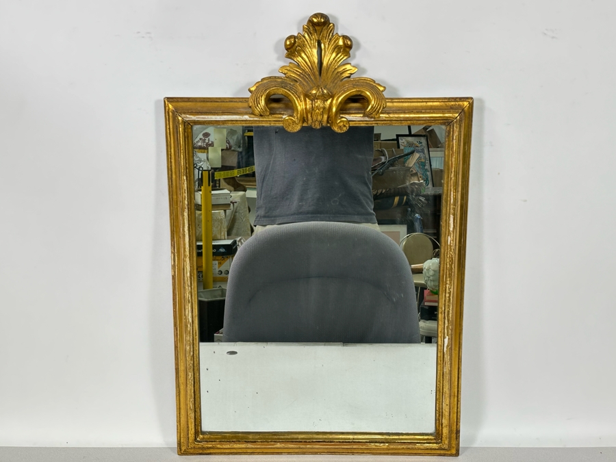Vintage Gilt Wooden Wall Mirror 17 X 26 [Photo 7]