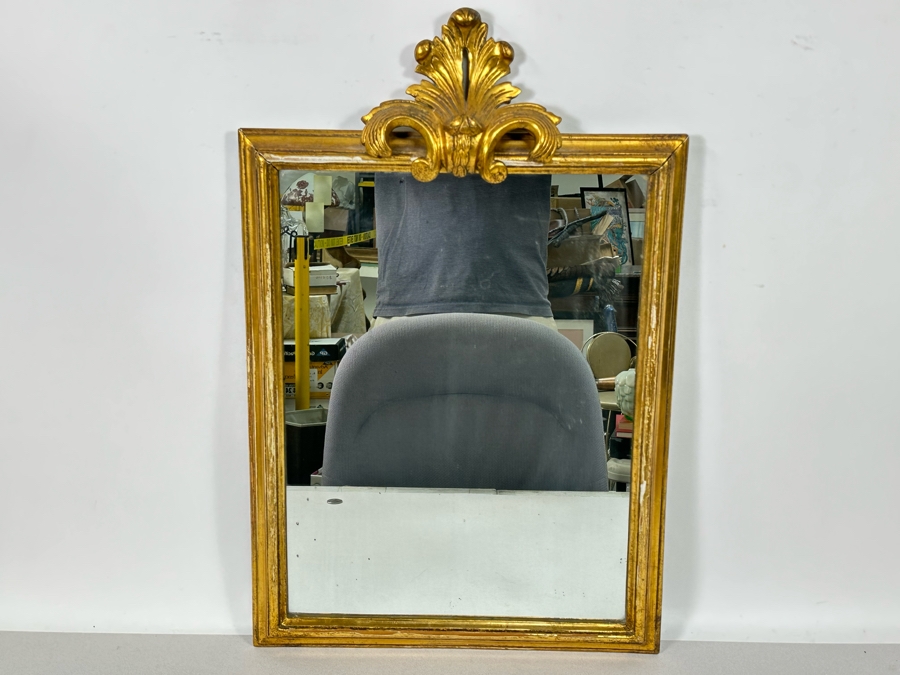 Vintage Gilt Wooden Wall Mirror 17 X 26 [Photo 6]
