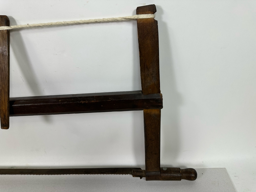 Antique Wooden Bow Saw 32 X 16 [Photo 7]