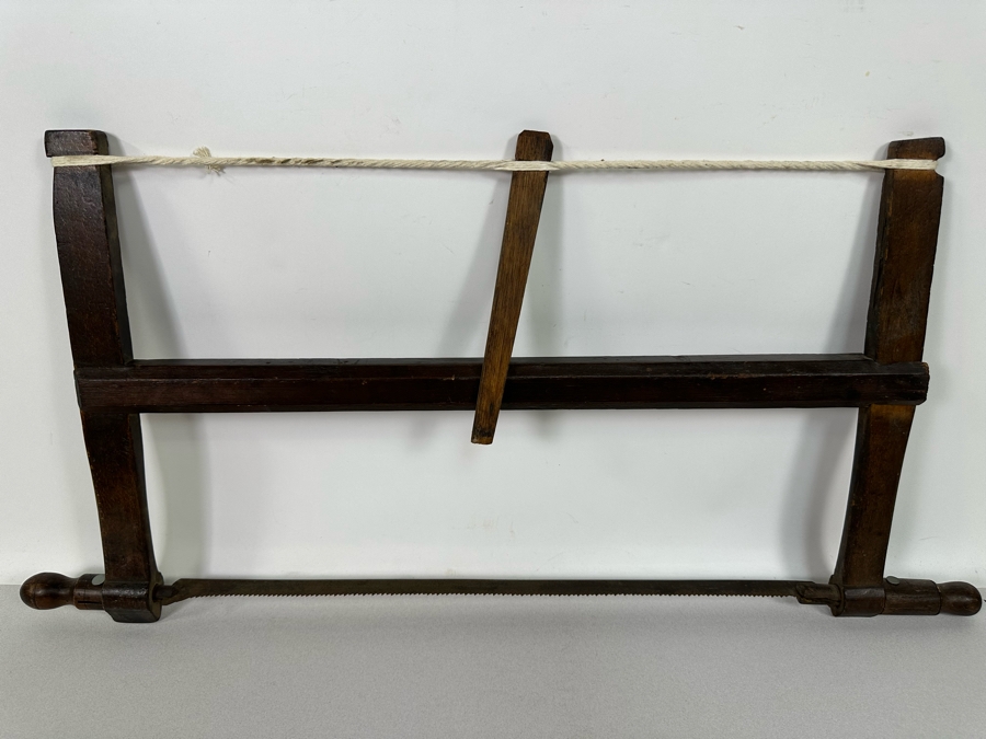 Antique Wooden Bow Saw 32 X 16 [Photo 3]