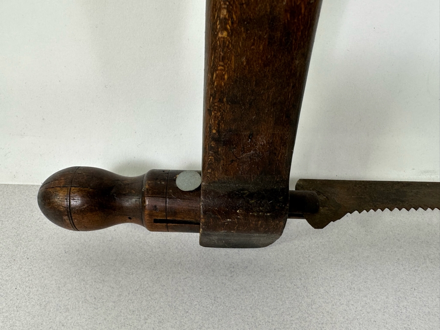 Antique Wooden Bow Saw 32 X 16 [Photo 4]