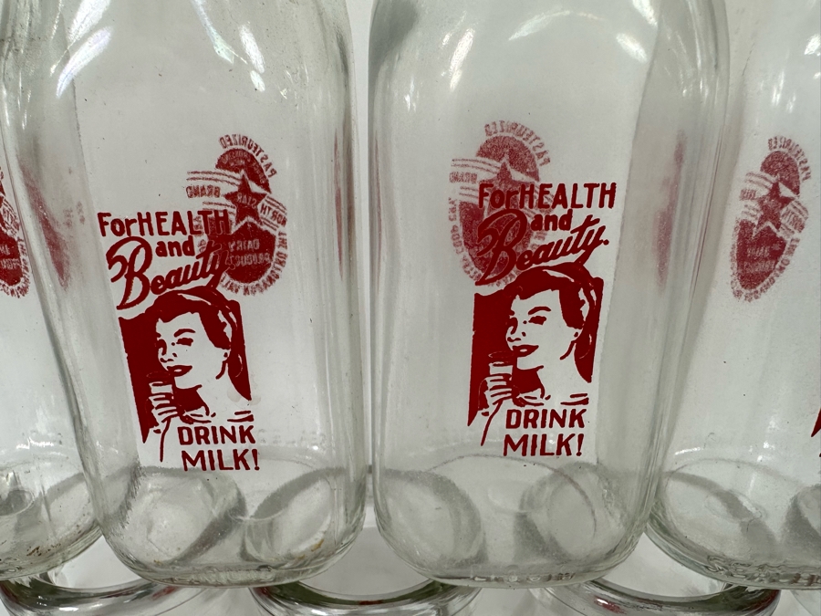 (15) Vintage For Health And Beauty Drink Milk Small Milk Bottles North Star Brand Spruce Crossing Mich 5.5H [Photo 5]