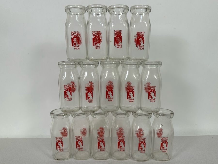 (15) Vintage For Health And Beauty Drink Milk Small Milk Bottles North Star Brand Spruce Crossing Mich 5.5H [Photo 3]