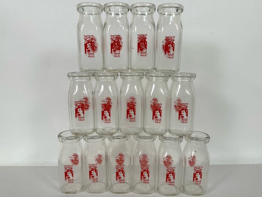(15) Vintage For Health And Beauty Drink Milk Small Milk Bottles North Star Brand Spruce Crossing Mich 5.5H [Photo 2]