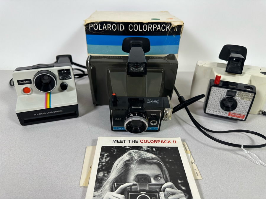 (3) Vintage Polaroid Cameras [Photo 2]