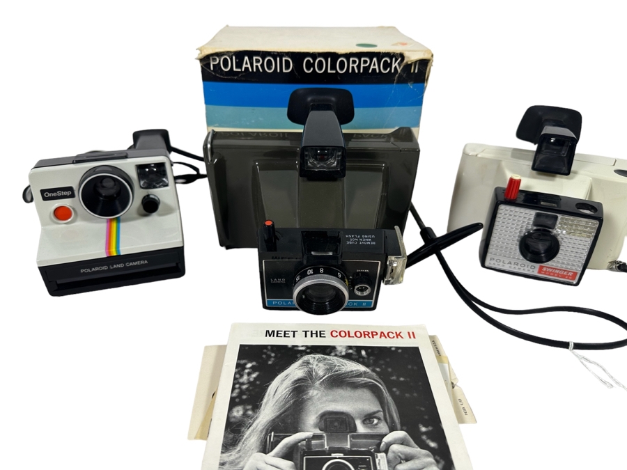 (3) Vintage Polaroid Cameras