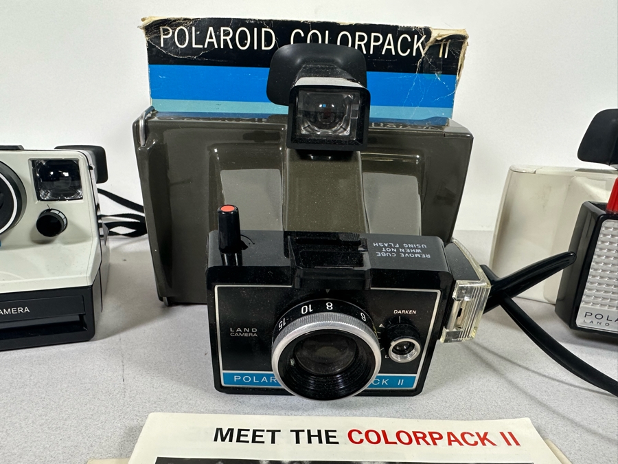 (3) Vintage Polaroid Cameras [Photo 4]