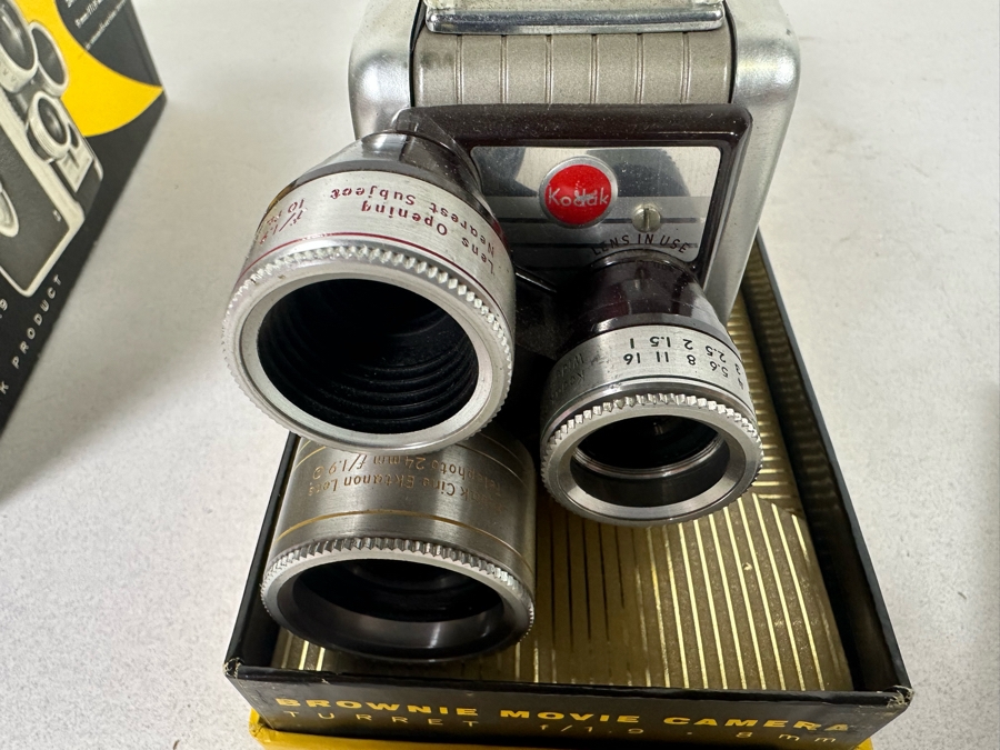 Kodak Brownie 8mm Movie Camera With Original Box And Manual 3-Lens [Photo 6]