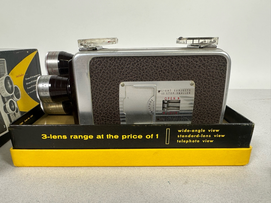 Kodak Brownie 8mm Movie Camera With Original Box And Manual 3-Lens [Photo 9]