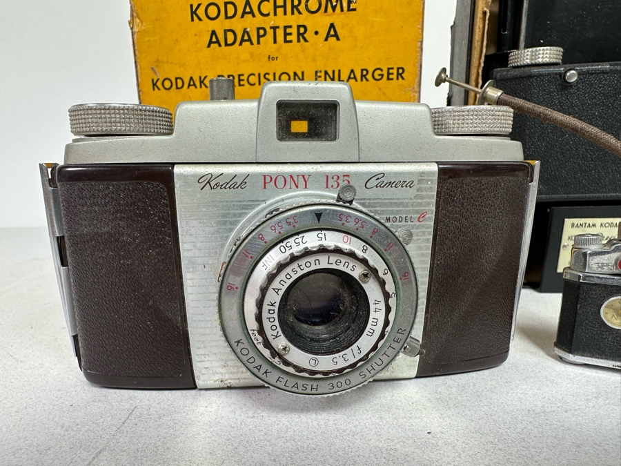 Vintage Kodak Pony 135 Film Camera, Bantam Kodachrome Adapter A For Kodak Precision Enlarger And Vintage Camera Style Lighter [Photo 4]