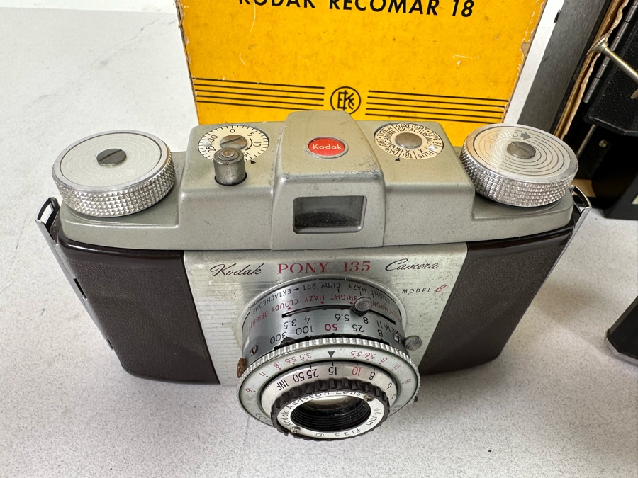 Vintage Kodak Pony 135 Film Camera, Bantam Kodachrome Adapter A For Kodak Precision Enlarger And Vintage Camera Style Lighter [Photo 5]