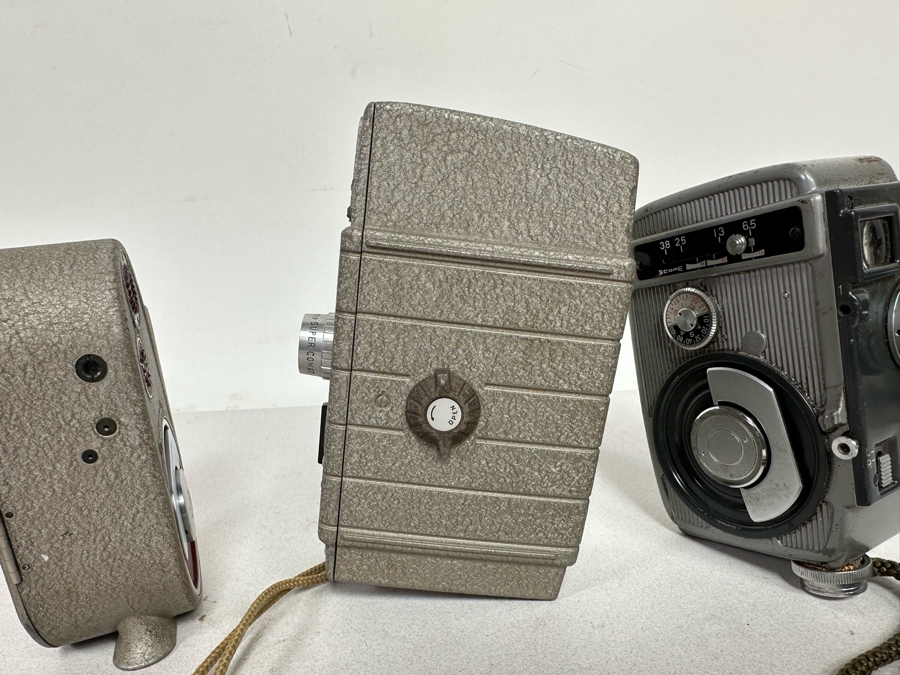 3 Vintage Movie Film Cameras: Yashica-8 Motion Film Camera And A Pair Of Bell & Howell Motion Film Cameras  [Photo 9]