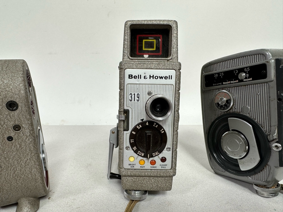 3 Vintage Movie Film Cameras: Yashica-8 Motion Film Camera And A Pair Of Bell & Howell Motion Film Cameras  [Photo 8]