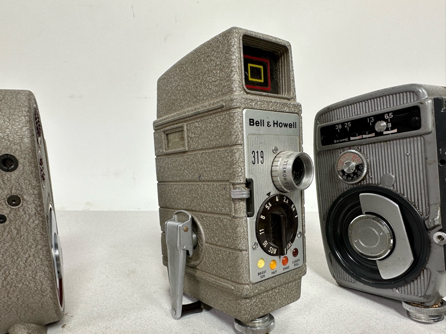3 Vintage Movie Film Cameras: Yashica-8 Motion Film Camera And A Pair Of Bell & Howell Motion Film Cameras  [Photo 7]