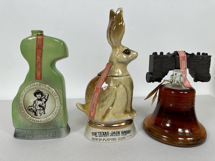 Pair Of Vintage Jim Beam Liquor Decanters And Lejon Brandy Bicentennial Commemorative Bottle [Photo 10]