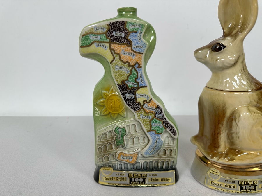 Pair Of Vintage Jim Beam Liquor Decanters And Lejon Brandy Bicentennial Commemorative Bottle [Photo 6]