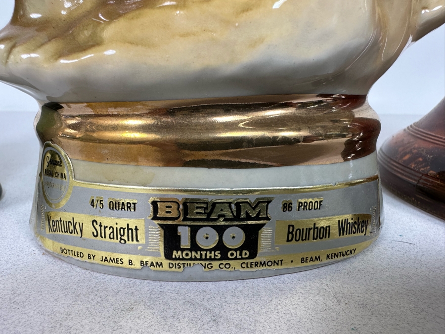 Pair Of Vintage Jim Beam Liquor Decanters And Lejon Brandy Bicentennial Commemorative Bottle [Photo 5]