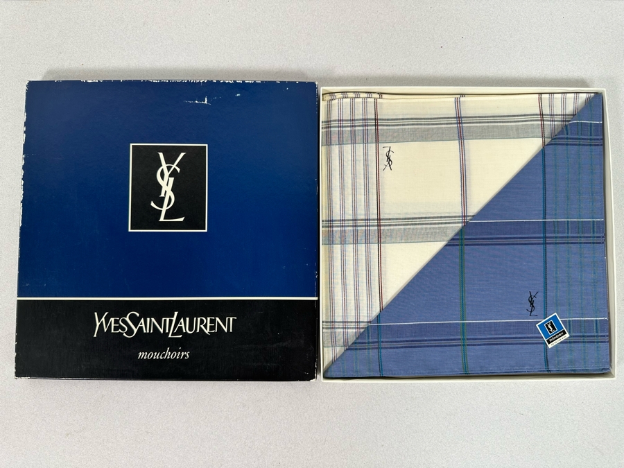Pair Of Vintage New Old Stock Yves Saint Laurent Scarves [Photo 2]