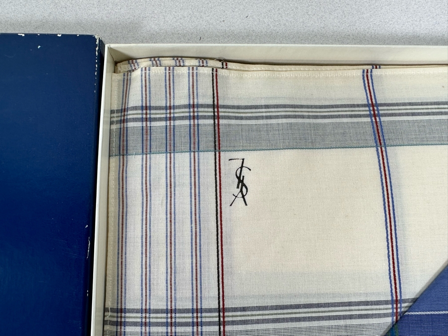 Pair Of Vintage New Old Stock Yves Saint Laurent Scarves [Photo 5]