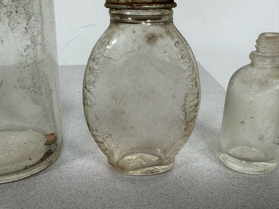 Collection Of Old Glass Bottles 11.5H-2H [Photo 7]