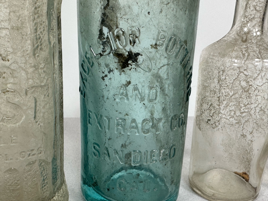 Collection Of Old Glass Bottles 11.5H-2H [Photo 6]