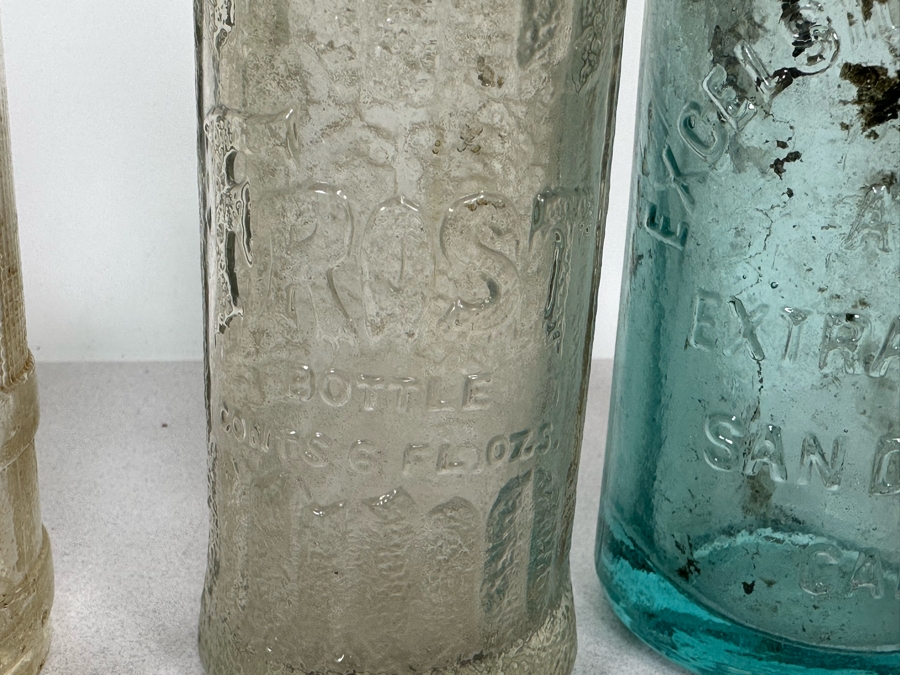 Collection Of Old Glass Bottles 11.5H-2H [Photo 5]