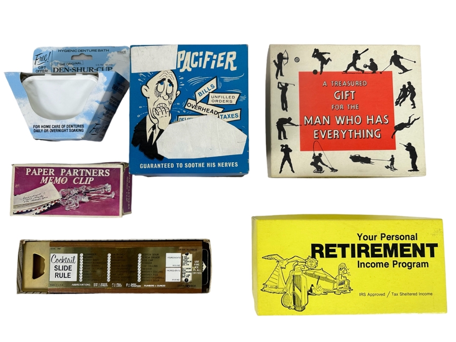 Collection Of Vintage Retirement Gag Gifts