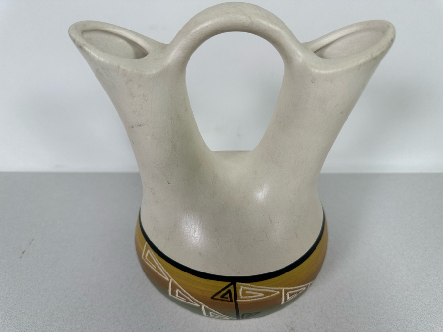 Vintage Native American Navajo Wedding Vase Signed 5.5W X 8H [Photo 7]