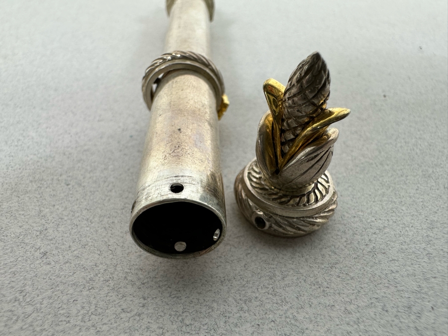 Vintage Sterling Silver Jewish Mezuzah 5.5L 42g [Photo 11]