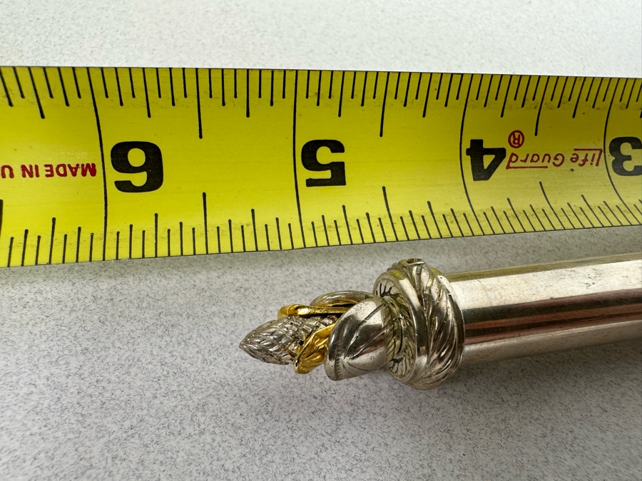 Vintage Sterling Silver Jewish Mezuzah 5.5L 42g [Photo 12]