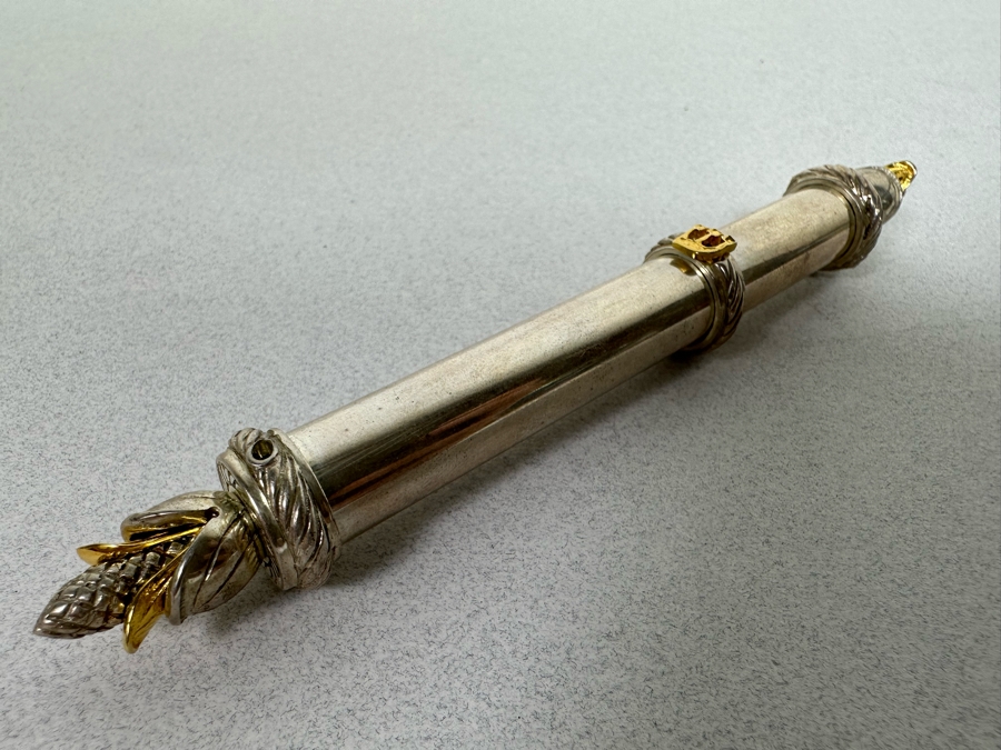 Vintage Sterling Silver Jewish Mezuzah 5.5L 42g [Photo 13]