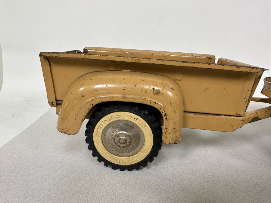 Collectionn Of Vintage Metal Tonka Trucks Cars With Trailers [Photo 8]