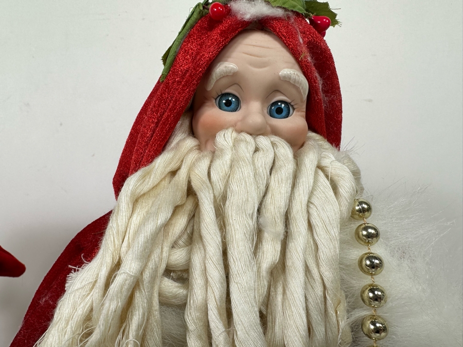 Limited Edition J.B. Bean Christmas Bear And Brinn's 1990 Santa Claus 15H [Photo 5]