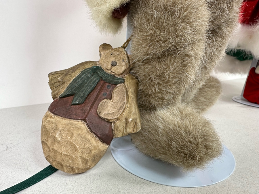 Limited Edition J.B. Bean Christmas Bear And Brinn's 1990 Santa Claus 15H [Photo 9]