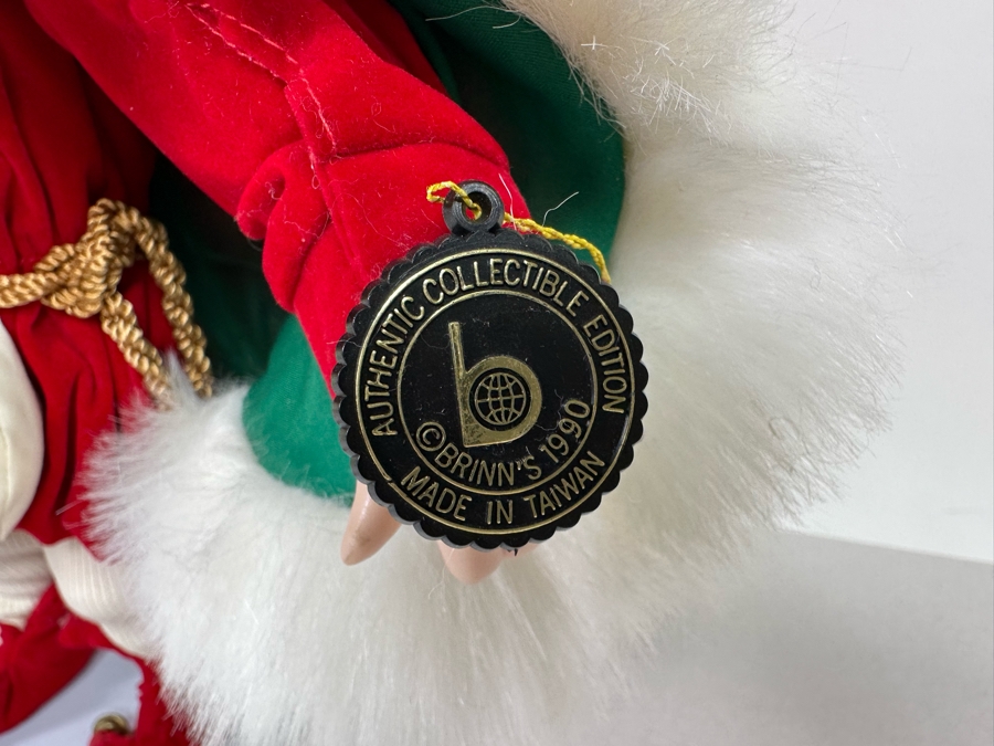 Limited Edition J.B. Bean Christmas Bear And Brinn's 1990 Santa Claus 15H [Photo 6]