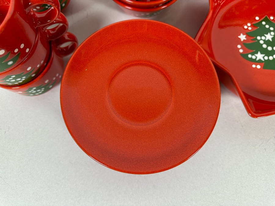 Vintage Waechtersbach Christmas Tree Holiday 39 Piece Dinnerware Set [Photo 10]