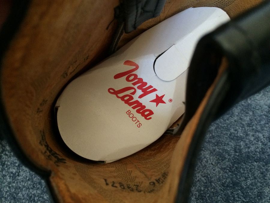 Tony Lama Black Cowboy Boots Size 13 [Photo 2]