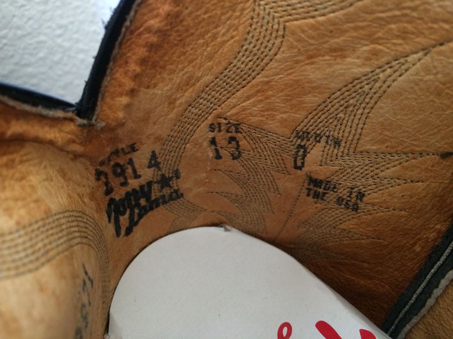 Tony Lama Black Cowboy Boots Size 13 [Photo 4]