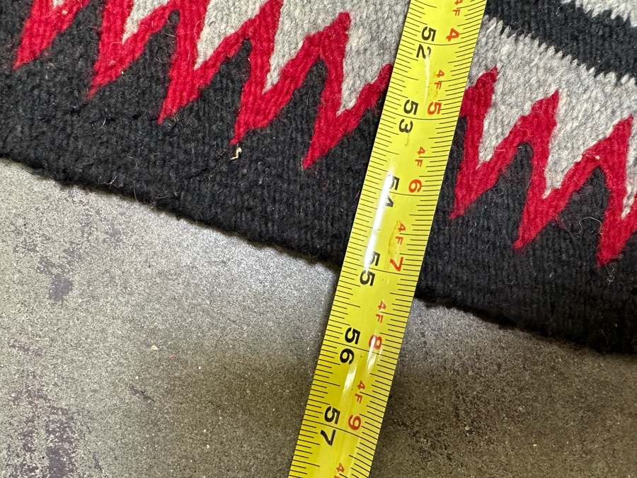 Vintage Navajo Style Yei Wool Blanket 8'2' X 4'7' [Photo 10]