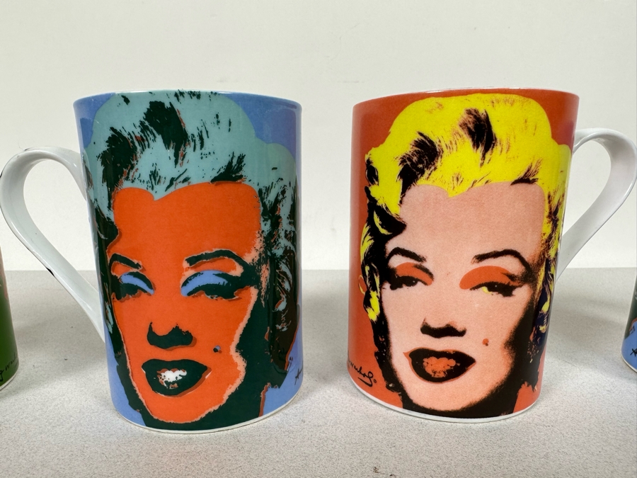 Set Of Four Andy Warhol Marilyn Monroe Coffee Cups Mugs By Block [Photo 4]