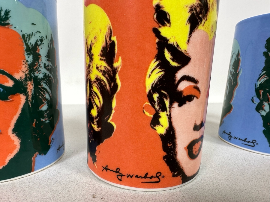 Set Of Four Andy Warhol Marilyn Monroe Coffee Cups Mugs By Block [Photo 5]