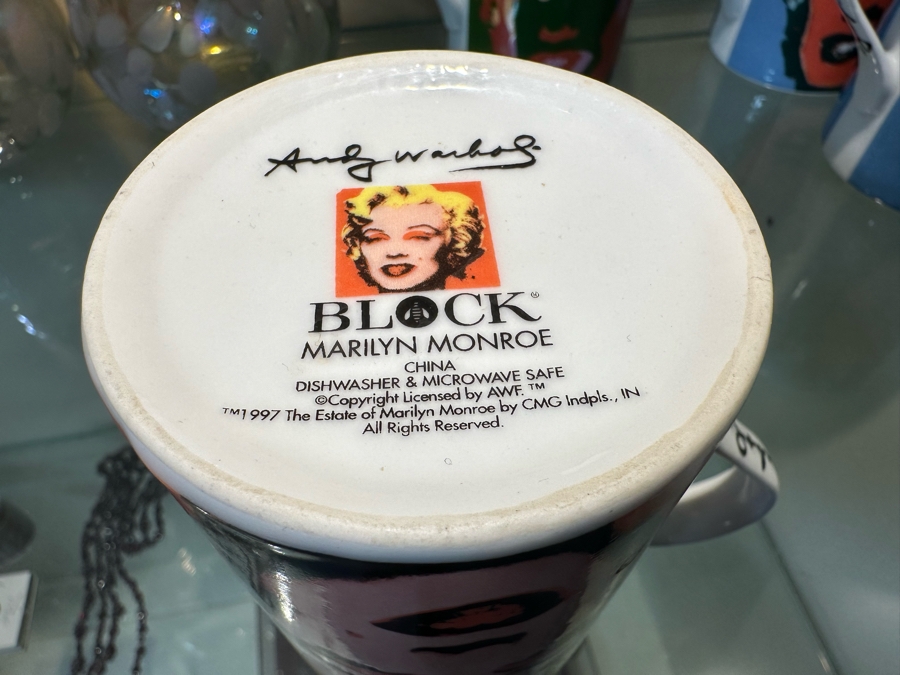 Set Of Four Andy Warhol Marilyn Monroe Coffee Cups Mugs By Block [Photo 8]