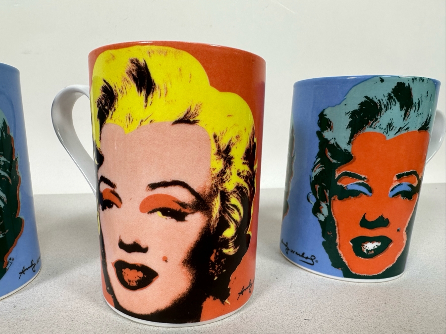 Set Of Four Andy Warhol Marilyn Monroe Coffee Cups Mugs By Block [Photo 6]
