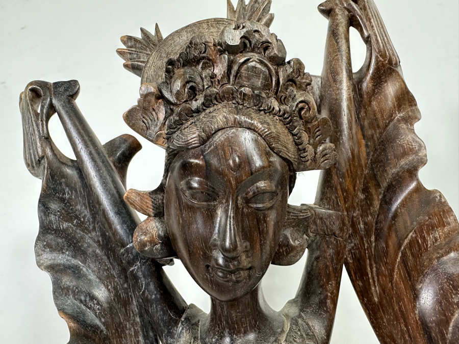 Vintage Hand Carved Wooden Balinese Sculpture From Indonesia 20H [Photo 6]