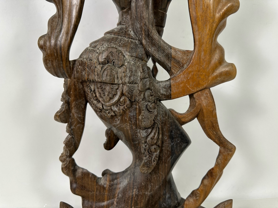 Vintage Hand Carved Wooden Balinese Sculpture From Indonesia 20H [Photo 10]