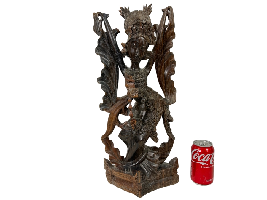 Vintage Hand Carved Wooden Balinese Sculpture From Indonesia 20H [Photo 1]