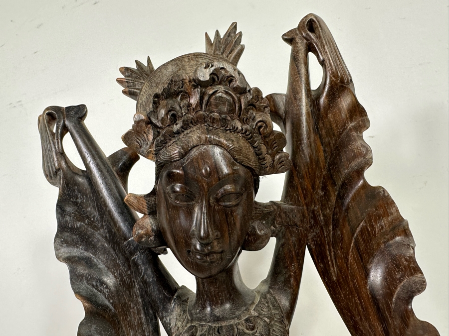 Vintage Hand Carved Wooden Balinese Sculpture From Indonesia 20H [Photo 7]