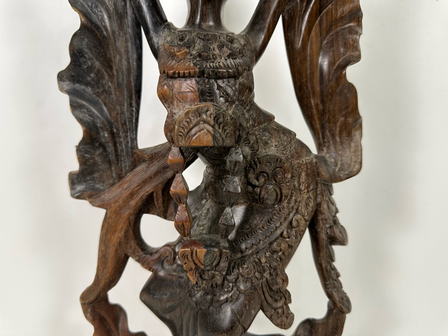 Vintage Hand Carved Wooden Balinese Sculpture From Indonesia 20H [Photo 5]