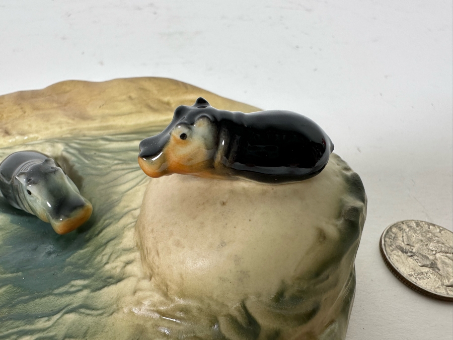 Hagen Renaker California Hippo River With Pair Of Miniature Hippos [Photo 5]